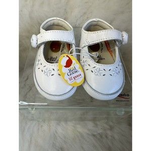 Red Goose Walker Shoes Baby Girl White Infant Layette Sneakers Collectors 3-6 Mo